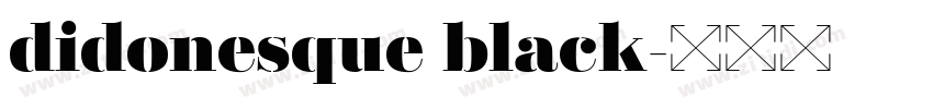 didonesque black字体转换
